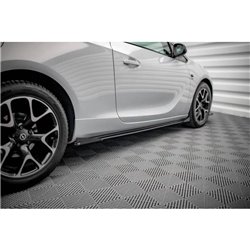 Maxton - Street Pro Rajouts Des Bas De Caisse Opel Astra GTC OPC-Line J Noir-Rouge + Rabats Brillant