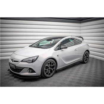 Maxton - Street Pro Rajouts Des Bas De Caisse Opel Astra GTC OPC-Line J Noir-Rouge + Rabats Brillant