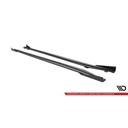 Maxton - Street Pro Rajouts Des Bas De Caisse Opel Astra GTC OPC-Line J Noir-Rouge + Rabats Brillant