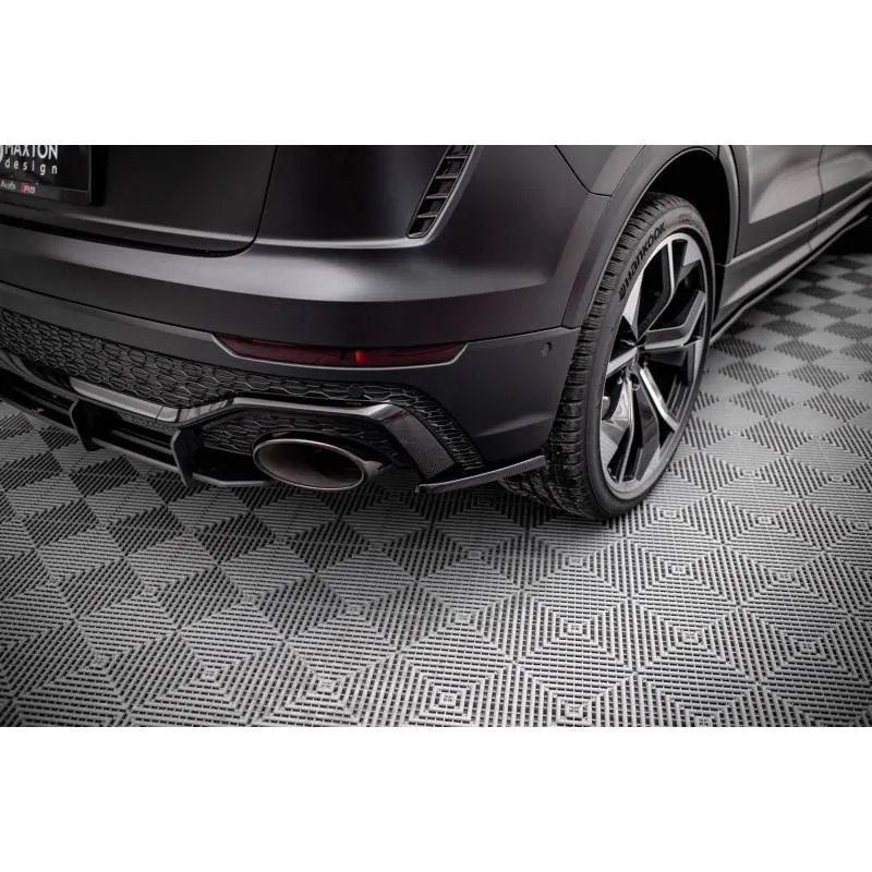 Maxton - Lames De Pare-Chocs Arrière Latérales Audi RSQ8 Mk1 Noir Brillant