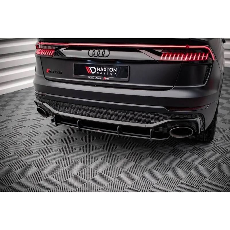 Maxton - Street Pro Central Diffuseur Arriere Audi RSQ8 Mk1 Noir-Rouge