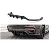 Maxton - Arriere Splitter (avec une barre verticale) BMW X6 M-Pack F16 Noir Brillant