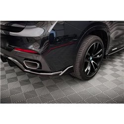 Maxton - Arriere Lame (avec une barre verticale) BMW X6 M-Pack F16 Noir Brillant