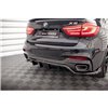 Maxton - Arriere Lame (avec une barre verticale) BMW X6 M-Pack F16 Noir Brillant
