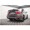 Maxton - Arriere Lame (avec une barre verticale) BMW X6 M-Pack F16 Noir Brillant