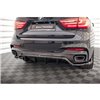 Maxton - Arriere Lame (avec une barre verticale) BMW X6 M-Pack F16 Noir Brillant
