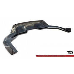 Maxton - Arriere Lame (avec une barre verticale) BMW X6 M-Pack F16 Noir Brillant