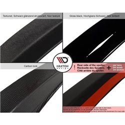 Maxton - Arriere Lame (avec une barre verticale) BMW X6 M-Pack F16 Noir Brillant