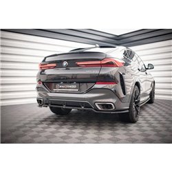 Maxton - Arriere Lame (avec une barre verticale) V.3 BMW X6 M-Pack G06 Noir Brillant
