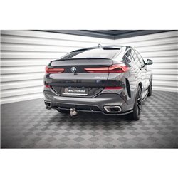 Maxton - Arriere Lame (avec une barre verticale) V.3 BMW X6 M-Pack G06 Noir Brillant