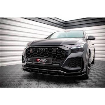Maxton - Lame Du Pare-Chocs Avant V.1 Audi RSQ8 Mk1 Noir Brillant