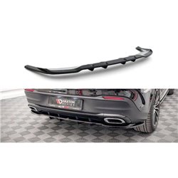 Maxton - Arriere Splitter (avec une barre verticale) Mercedes-Benz GLE Coupe AMG-Line C167 / C167 Facelift Noir Brillant