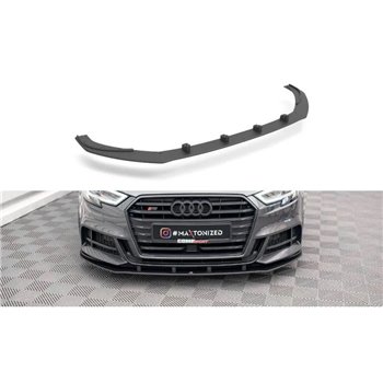 Maxton - Street Pro Lame Du Pare-Chocs Avant Audi S3 / A3 S-Line Sportback 8V Facelift Noir