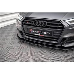 Maxton - Street Pro Lame Du Pare-Chocs Avant Audi S3 / A3 S-Line Sportback 8V Facelift Noir