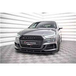 Maxton - Street Pro Lame Du Pare-Chocs Avant Audi S3 / A3 S-Line Sportback 8V Facelift Noir