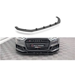 Maxton - Street Pro Lame Du Pare-Chocs Avant Audi S3 / A3 S-Line Sportback 8V Facelift Noir-Rouge