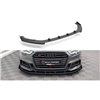 Maxton - Street Pro Lame Du Pare-Chocs Avant V.1 Audi S3 / A3 S-Line Sportback 8V Facelift Noir-Rouge + Rabats Brillant