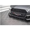 Maxton - Street Pro Lame Du Pare-Chocs Avant V.1 Audi S3 / A3 S-Line Sportback 8V Facelift Noir + Rabats Brillant 