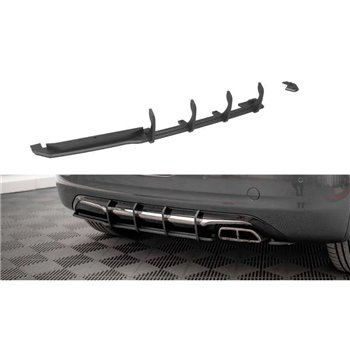 Maxton - Street Pro Central Diffuseur Arriere Peugeot 208 GTi Mk1 Noir-Rouge