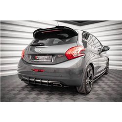 Maxton - Street Pro Central Diffuseur Arriere Peugeot 208 GTi Mk1 Noir-Rouge