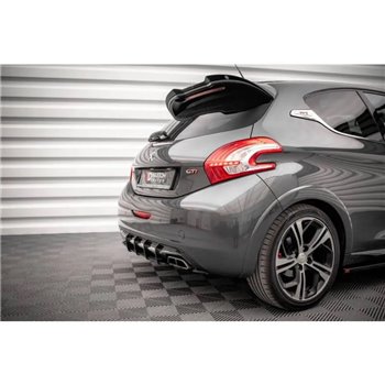 Maxton - Street Pro Central Diffuseur Arriere Peugeot 208 GTi Mk1 Noir-Rouge