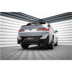 Maxton - Street Pro Central Diffuseur Arriere BMW X4 M-Pack G02 Facelift Noir-Rouge