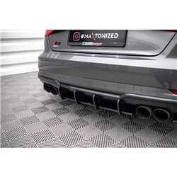 Maxton - Street Pro Central Diffuseur Arriere Audi S3 Sportback 8V Facelift Noir
