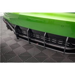 Maxton - Street Pro Central Diffuseur Arriere Audi RS5 F5 Facelift Noir-Rouge