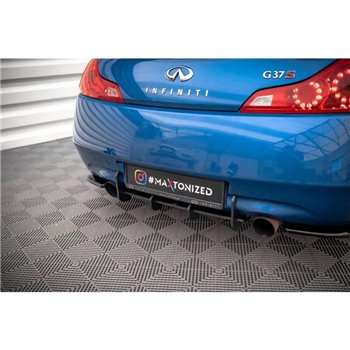 Maxton - Street Pro Central Diffuseur Arriere Infiniti G37 Coupe Noir-Rouge