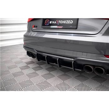 Maxton - Street Pro Central Diffuseur Arriere Audi S3 Sportback 8V Facelift Rouge