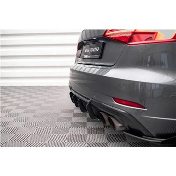 Maxton - Street Pro Central Diffuseur Arriere Audi S3 Sportback 8V Facelift Rouge