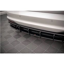 Maxton - Street Pro Central Diffuseur Arriere Audi A4 B9 Facelift Noir-Rouge