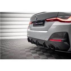 Maxton - Street Pro Central Diffuseur Arriere BMW 4 Gran Coupe M-Pack G26 Noir-Rouge