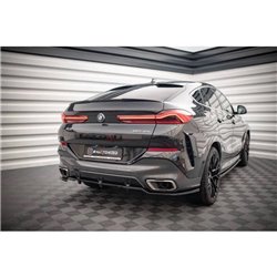 Maxton - Arriere Lame (avec une barre verticale) V.2 BMW X6 M-Pack G06 Noir Brillant