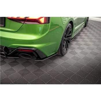 Maxton - Street Pro Lame Du Pare Chocs Arriere Audi RS5 F5 Facelift Noir-Rouge