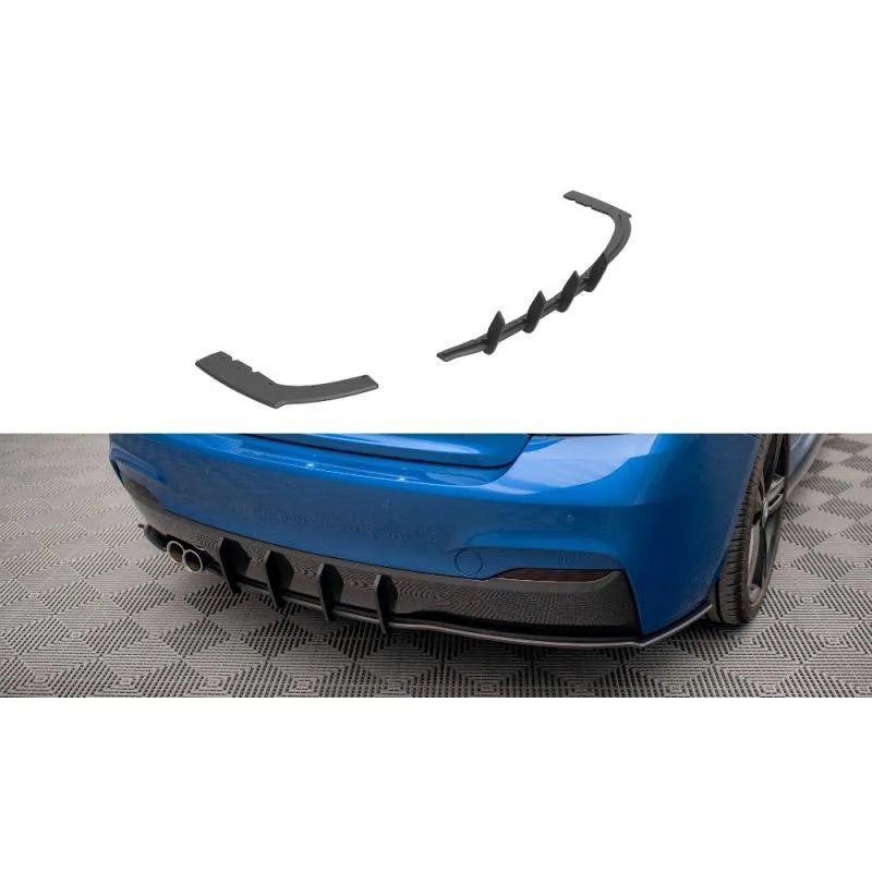 Maxton - Street Pro Central Diffuseur Arriere BMW 2 M-Pack F22 Noir-Rouge