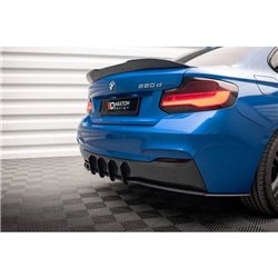 Maxton - Street Pro Central Diffuseur Arriere BMW 2 M-Pack F22 Noir-Rouge