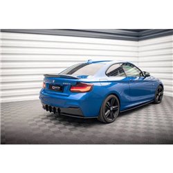 Maxton - Street Pro Central Diffuseur Arriere BMW 2 M-Pack F22 Noir-Rouge