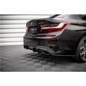 Maxton - Street Pro Central Diffuseur Arriere BMW 3 M340 G20 / G21 Noir-Rouge