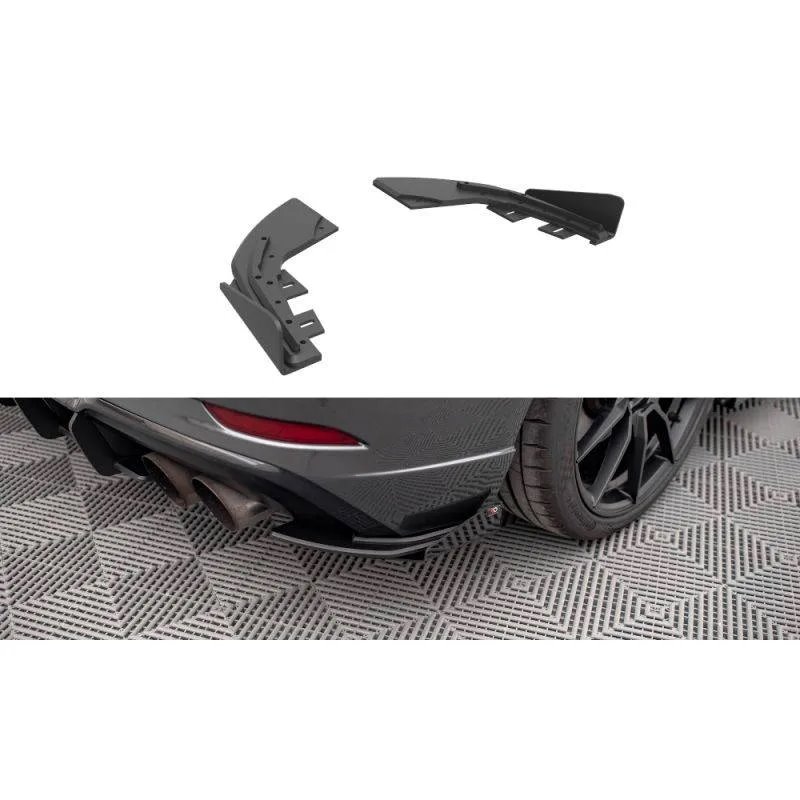 Maxton - Street Pro Lame Du Pare Chocs Arriere Audi S3 Sportback 8V Facelift Noir-Rouge + Rabats Brillant