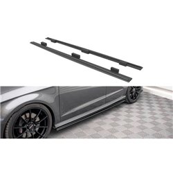 Maxton - Street Pro Rajouts Des Bas De Caisse Audi S3 / A3 S-Line Sportback 8V Facelift Noir