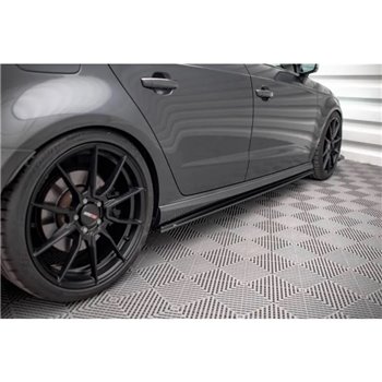 Maxton - Street Pro Rajouts Des Bas De Caisse Audi S3 / A3 S-Line Sportback 8V Facelift Noir