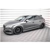 Maxton - Street Pro Rajouts Des Bas De Caisse Audi S3 / A3 S-Line Sportback 8V Facelift Noir