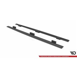 Maxton - Street Pro Rajouts Des Bas De Caisse Audi S3 / A3 S-Line Sportback 8V Facelift Noir-Rouge