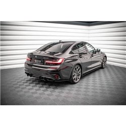 Maxton - Street Pro Lame Du Pare Chocs Arriere V.1 BMW M340i G20 / G21 Noir-Rouge