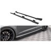 Maxton - Street Pro Rajouts Des Bas De Caisse Audi S3 / A3 S-Line Sportback 8V Facelift Noir-Rouge + Rabats Brillant