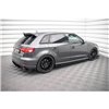 Maxton - Street Pro Rajouts Des Bas De Caisse Audi S3 / A3 S-Line Sportback 8V Facelift Noir + Rabats Brillant 