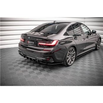 Maxton - Street Pro Lame Du Pare Chocs Arriere V.2 BMW M340i / M-Pack G20 / G21 Noir-Rouge