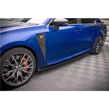Maxton - Street Pro Rajouts Des Bas De Caisse Lexus GS F Mk4 Facelift Noir-Rouge
