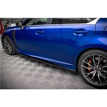 Maxton - Street Pro Rajouts Des Bas De Caisse Lexus GS F Mk4 Facelift Noir-Rouge